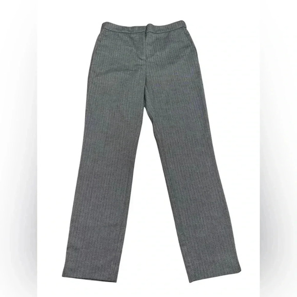 ZARA, Pinstripe Straight-Leg Classic Trousers, Small, Grey - Picture 2 of 11